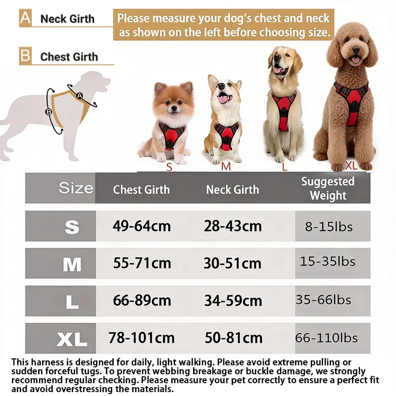 Adjustable Dog Walking Harness