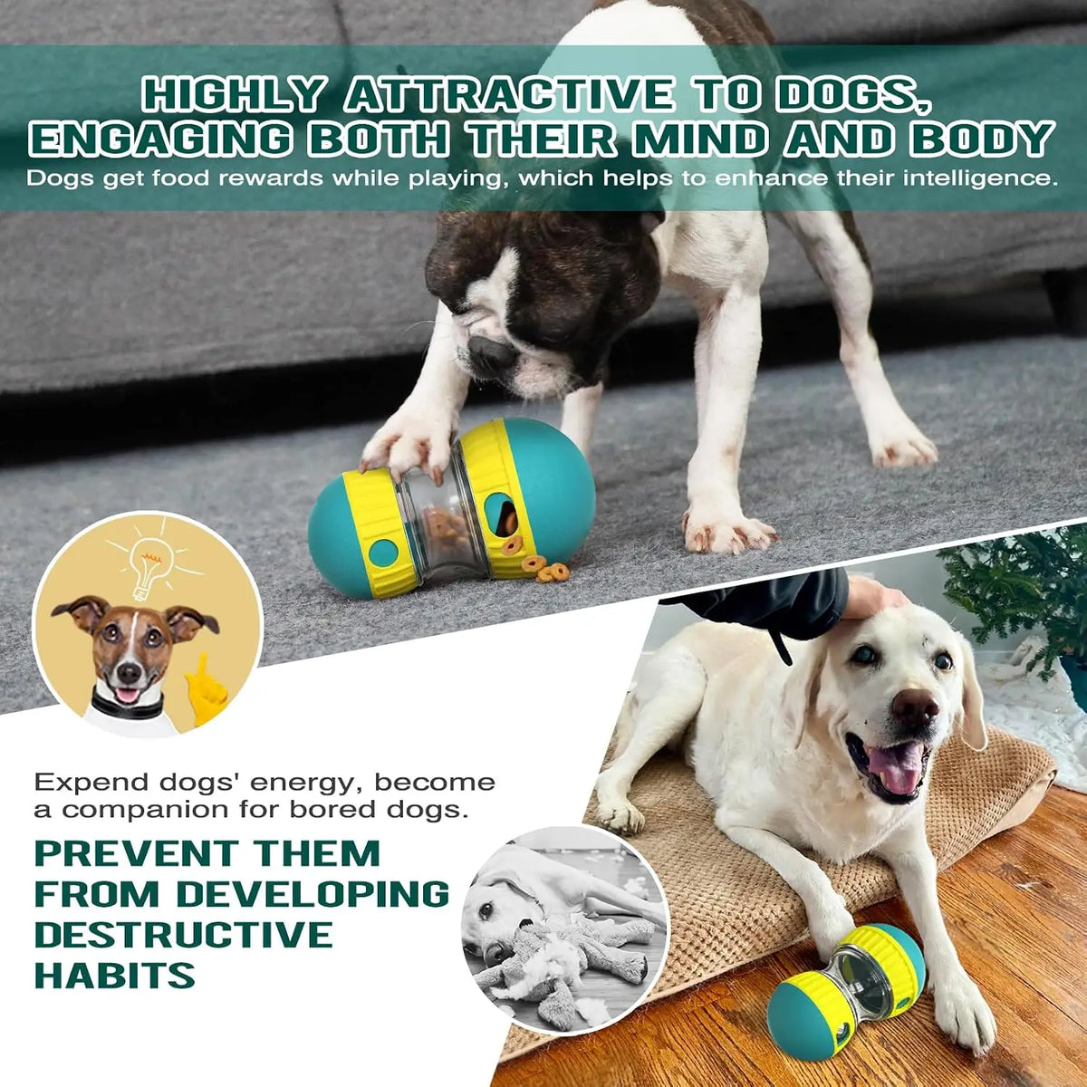 Adjustable Dog Treat Dispenser Toy
